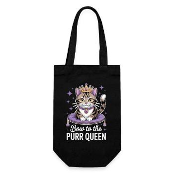 Chat Disant Chat Drôle Chat Cadeau - Sac à bouteille - noir - Devant