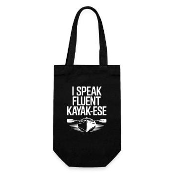 I Speak Fluent Kayakese - Gift Bag for Bottles - black - Front