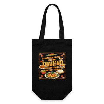 Thai mother-in-law Thailand - Gift Bag for Bottles - black - Front