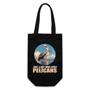 Pelikane Pelikan - Geschenkbeutel für Flaschen - Schwarz - Vorne