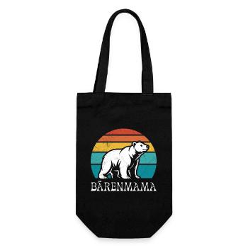 Expectant mother BEAR MAMA Soon to be mom Funny - Gift Bag for Bottles - black - Front