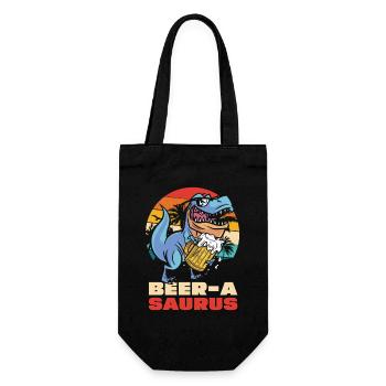 BeerA Saurus Dino with beer mug - Gift Bag for Bottles - black - Front
