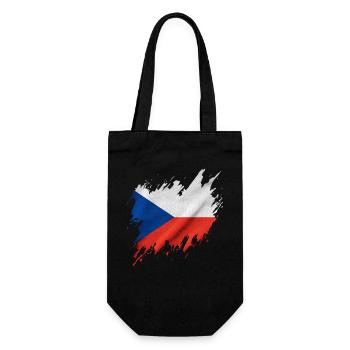 Drapeau de la Tchéquie dans le style déchiré - Sac à bouteille - noir - Devant