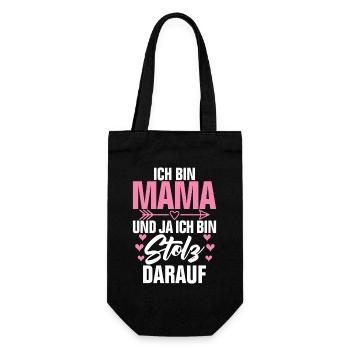 Ich Bin Mama Und Ja Ich Bin Stolz Darauf - Sac à bouteille - noir - Devant