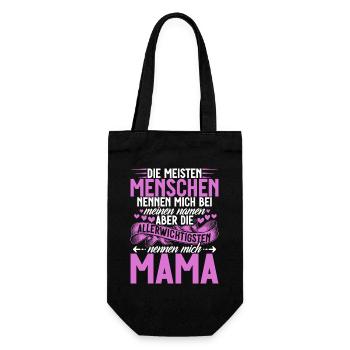 Die Meisten Menschen Nennen Mich Mama - Geschenkbeutel für Flaschen - Schwarz - Vorne