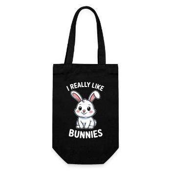 Lapin disant lapin drôle lapin cadeau - Sac à bouteille - noir - Devant