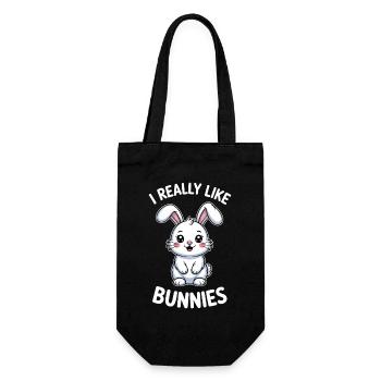 Lapin disant lapin drôle lapin cadeau - Sac à bouteille - noir - Devant