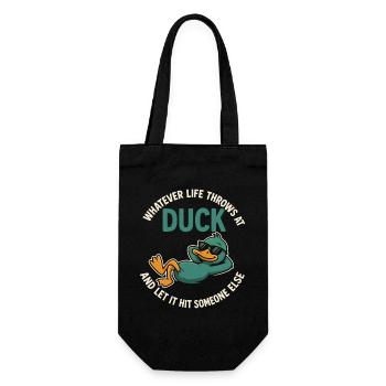 Relaxed duck humor for cool guys - Gift Bag for Bottles - black - Front