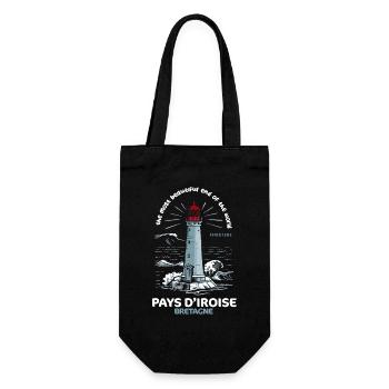 Pays d'Iroise Schönster Ort im Finistère der Welt - Geschenkbeutel für Flaschen - Schwarz - Vorne