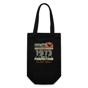 52 Years Birthday | Original December 1973 - Gift Bag for Bottles - black - Front