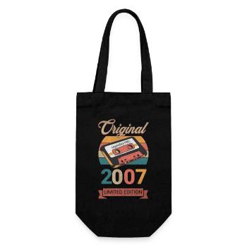 Original 2007 Limited Edition Geburtstag Geschenk - Geschenkbeutel für Flaschen - Schwarz - Vorne