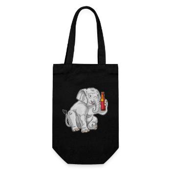 Elephant Bottle of Beer - Gift Bag for Bottles - black - Front