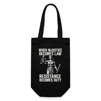 When injustice becomes right, resistance becomes - Gift Bag for Bottles - black - Front