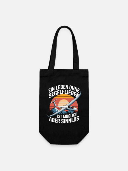  Ein Leben Ohne Segelfliegen Ist Möglich Aber - Geschenkbeutel für Flaschen - Schwarz