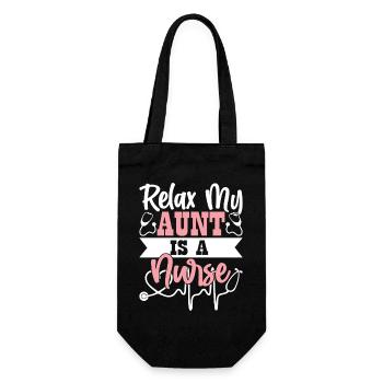 Aunt Gift Best Aunt In The World - Gift Bag for Bottles - black - Front