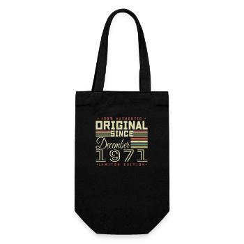 Die Legenden wurden im Dezember 1971 geboren - Geschenkbeutel für Flaschen - Schwarz - Vorne