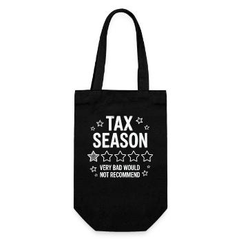 Tax Season - 1 Stern Bewertung Design - Geschenkbeutel für Flaschen - Schwarz - Vorne