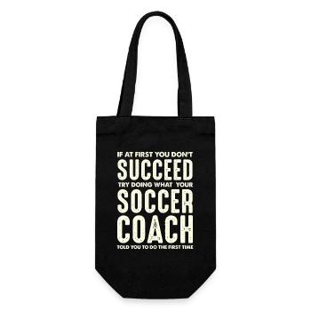 First attempt failed – Coach Spruch - Gift Bag for Bottles - black - Front