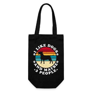 Chiens Chien Amoureux Chien Propriétaire Cadeau - Sac à bouteille - noir - Devant