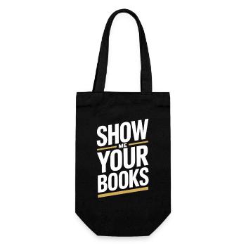 Show Me Your Books Leseratte Buch Lesen Bücher - Gift Bag for Bottles - black - Front