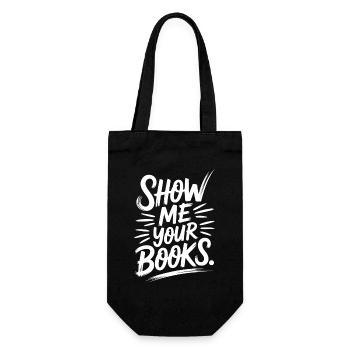 Show Me Your Books Leseratte Buch Lesen Bücher - Gift Bag for Bottles - black - Front
