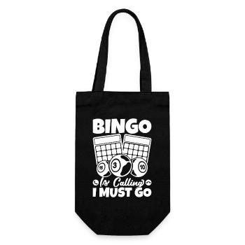 Bingo Player Bingo Is Calling Must Go Bingo - Gift Bag for Bottles - black - Front