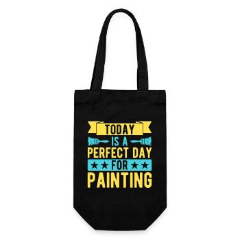 Artist Painter Graphic Today A Perfect Day For Art - Gift Bag for Bottles - black - Front