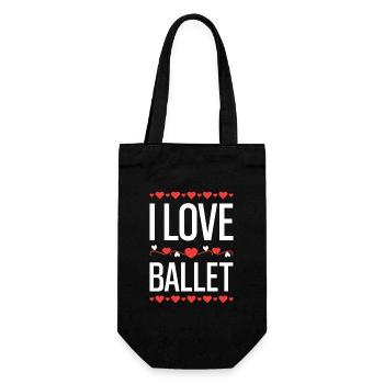 I Love Ballet - Gift Bag for Bottles - black - Front