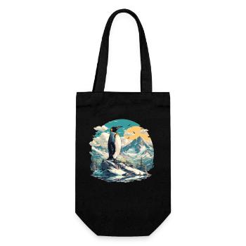 Penguins Penguin - Gift Bag for Bottles - black - Front