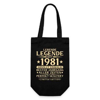 1981 Année Légende 45ème Cadeau d’anniversaire - Sac à bouteille - noir - Devant