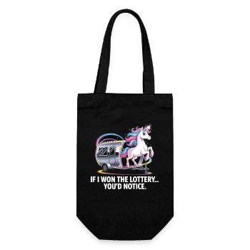 Funny If I Won The Lottery You'd Notice Yacht boat - Gift Bag for Bottles - black - Front