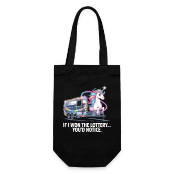 Funny If I Won The Lottery You'd Notice Yacht boat - Gift Bag for Bottles - black - Front