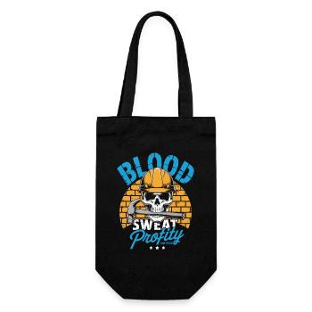 Blue Collar Worker Craft Construction Worker - Gift Bag for Bottles - black - Front