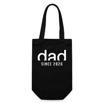 Dad since 2026 | Proud First Dad Gift - Gift Bag for Bottles - black - Front