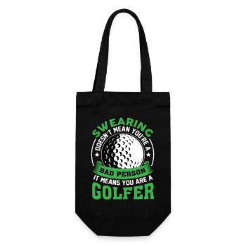 Golf - Geschenkbeutel für Flaschen - Schwarz - Vorne