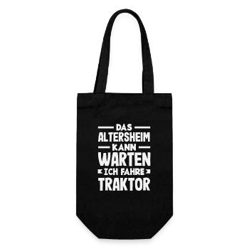 Je peux conduire un tracteur, que pouvez-vous faire ? - Sac à bouteille - noir - Devant