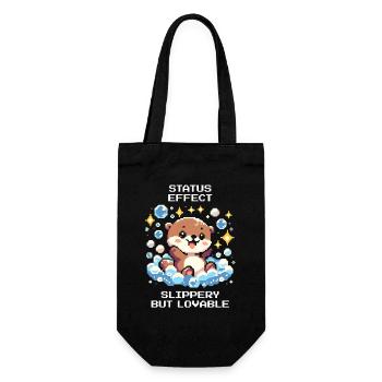 Effet de statut : Glissant mais adorable | Loutre - Sac à bouteille - noir - Devant