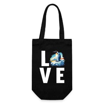 Penguins Penguin - Gift Bag for Bottles - black - Front