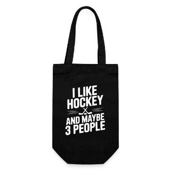 J'aime le hockey et peut-être 3 personnes - Sac à bouteille - noir - Devant