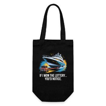 C’est drôle si je gagnais à la loterie, vous remarqueriez un yacht - Sac à bouteille - noir - Devant