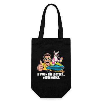Funny If I Won The Lottery You'd Notice Yacht boat - Gift Bag for Bottles - black - Front