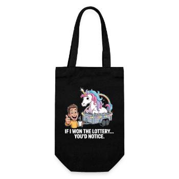 Funny If I Won The Lottery You'd Notice Yacht boat - Gift Bag for Bottles - black - Front
