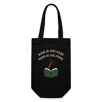 Booktok Fantasy Bookish Humor Geschenk Für - Geschenkbeutel für Flaschen - Schwarz - Vorne