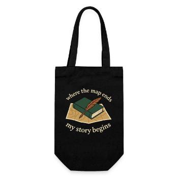 Booktok Fantasy Bookish Humor Geschenk Für - Geschenkbeutel für Flaschen - Schwarz - Vorne