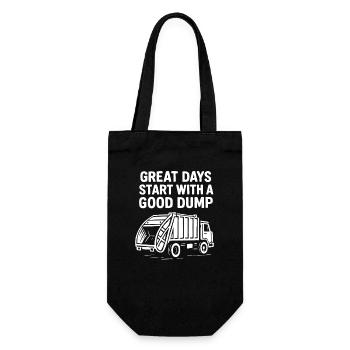 Great days start with a good garbage truck - Gift Bag for Bottles - black - Front