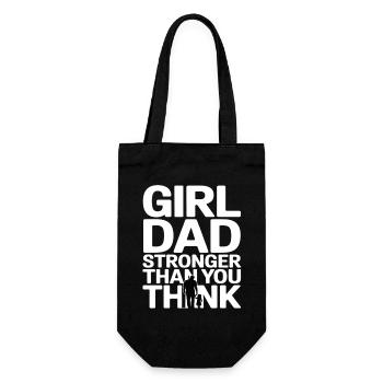 Girl Dad Shirt – Father of a Daughter Saying - Gift Bag for Bottles - black - Front