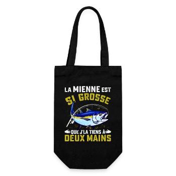 Original Fisherman Funny Humor Fishing Gift - Gift Bag for Bottles - black - Front