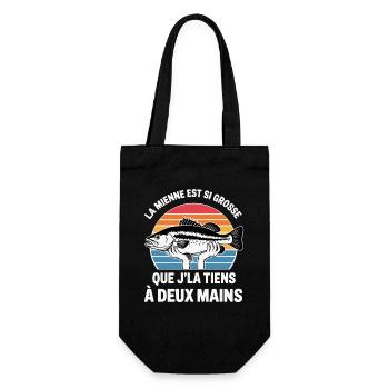 Original Fisherman Funny Humor Fishing Gift - Gift Bag for Bottles - black - Front
