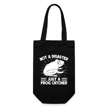 Frog Catcher Not A Disaster Frog - Geschenkbeutel für Flaschen - Schwarz - Vorne