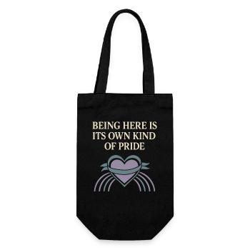 Groovy Pride Retro Equality Queer Story - Gift Bag for Bottles - black - Front